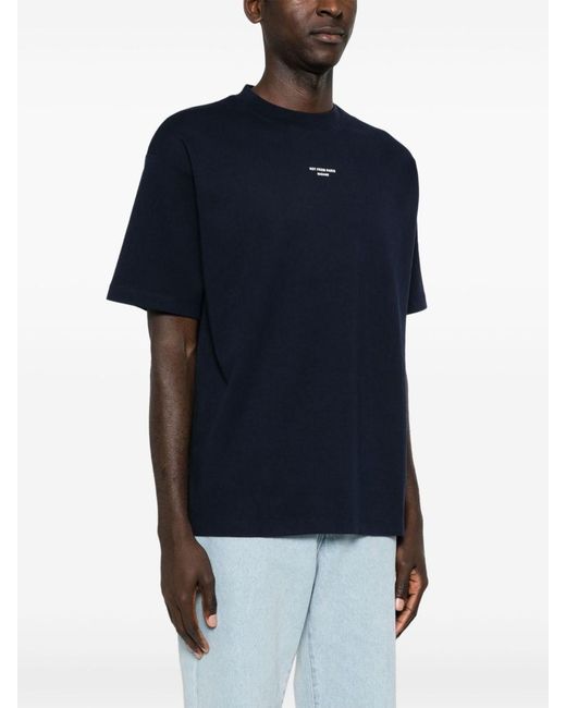 Drole de Monsieur Blue Classic Slogan T-Shirt for men