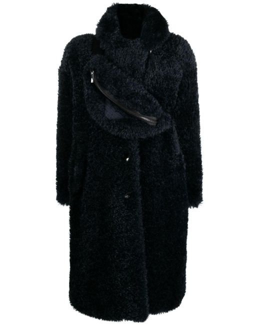 Emporio Armani Black Faux Fur Teddy Coat