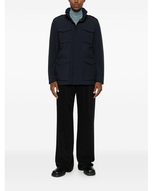 Herno Blue Ultralight Field Jacket for men