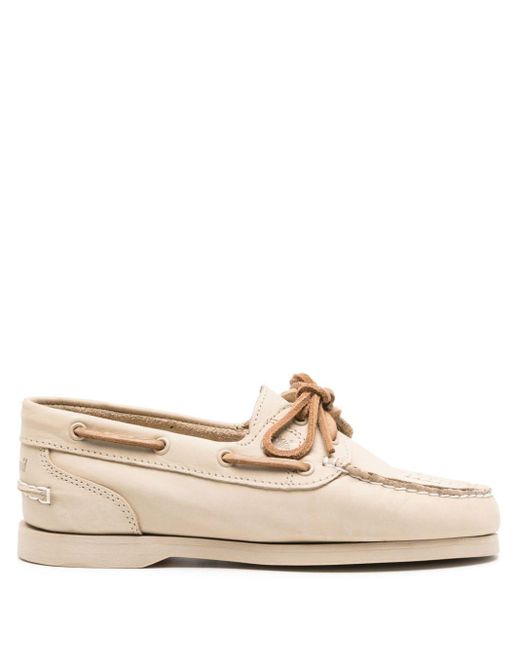 Timberland Natural Bow-detail Leather Boat Shoes