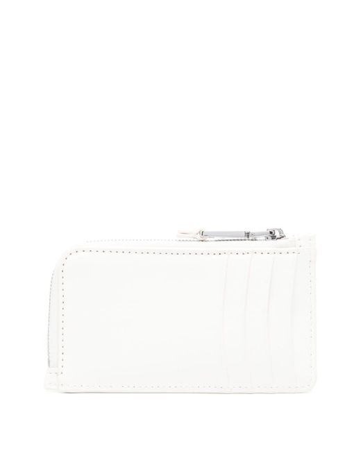 Emporio Armani White Zipped Card Holder