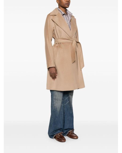 Max Mara Natural Wool Midi Coat