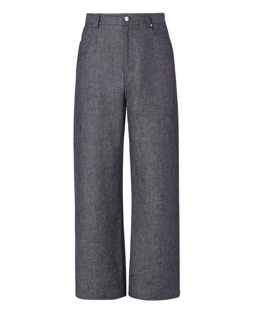 Fendi Gray Long Jeans for men