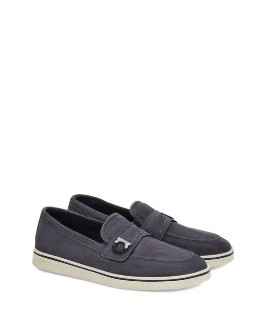 Ferragamo White Leather Loafers for men