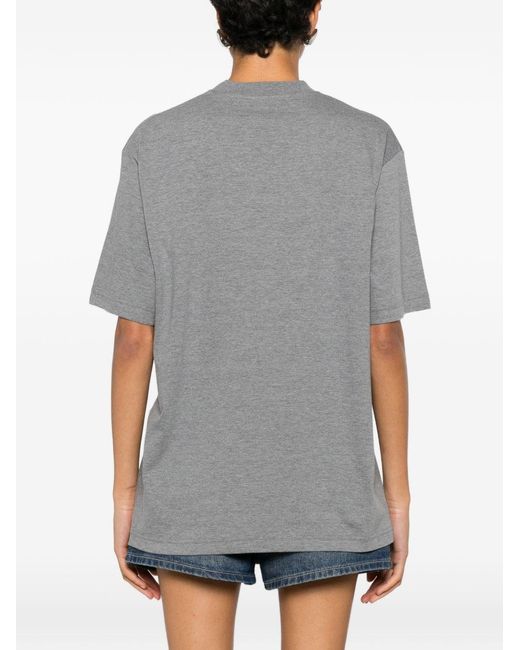 Gucci Gray Logo Cotton T-Shirt