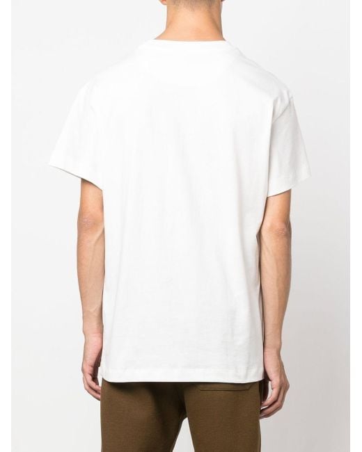 Jil Sander White Cotton Short Sleeve T-Shirt for men