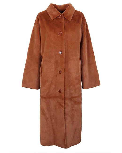 Molliolli Brown Faux Fur Coat