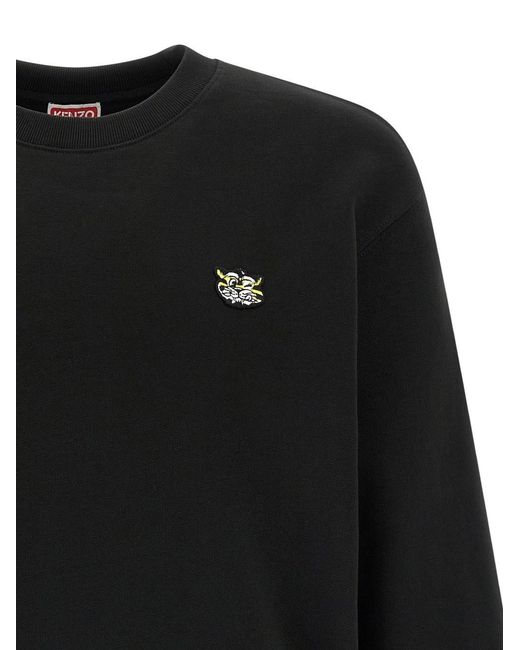 KENZO Black Wild Tiger Cotton Sweatshirt for men