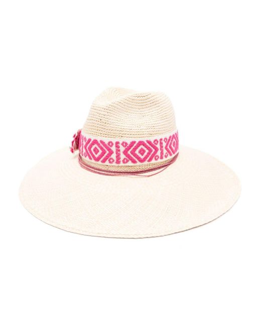 Borsalino Pink Sophie Semicrochet Panama Hat
