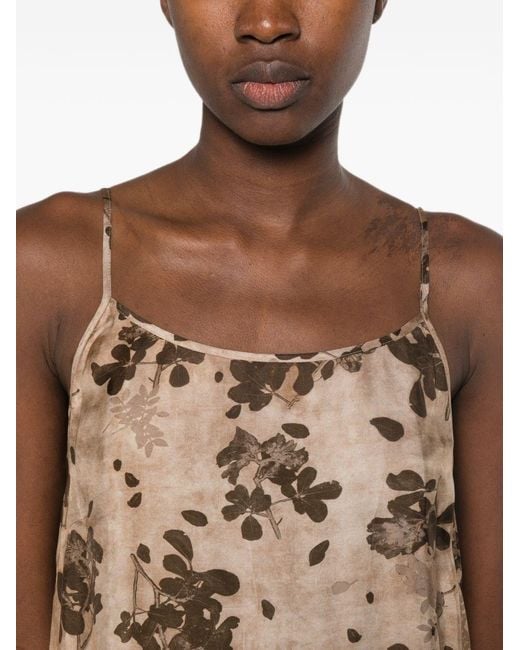 Uma Wang Natural Anaya Printed Long Dress