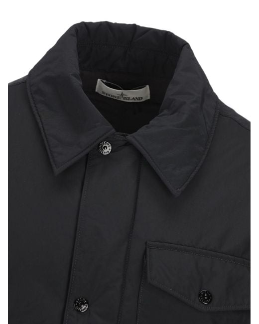 Stone Island Black Logo Blouson Jacket for men