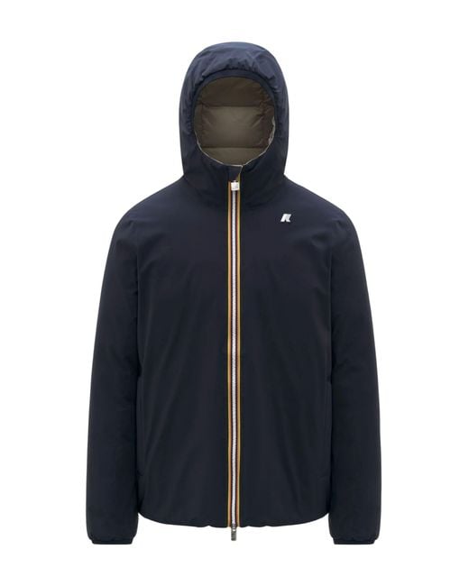 K-Way Blue Reversible Jack Jacket for men