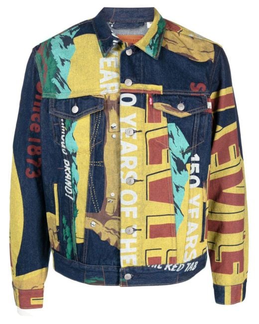 Levi's 150th Birthday Graphic-print Denim Jacket in Blue for