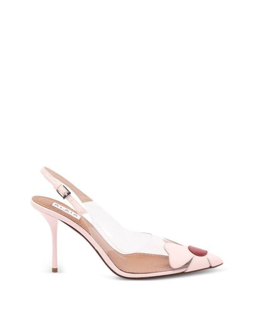 Alaïa Pink Bloom Slingback Pumps