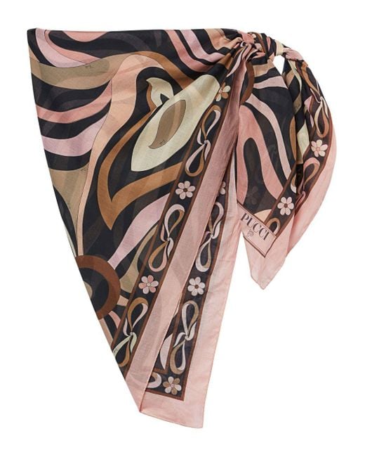 Emilio Pucci Pink Printed Cotton Sarong