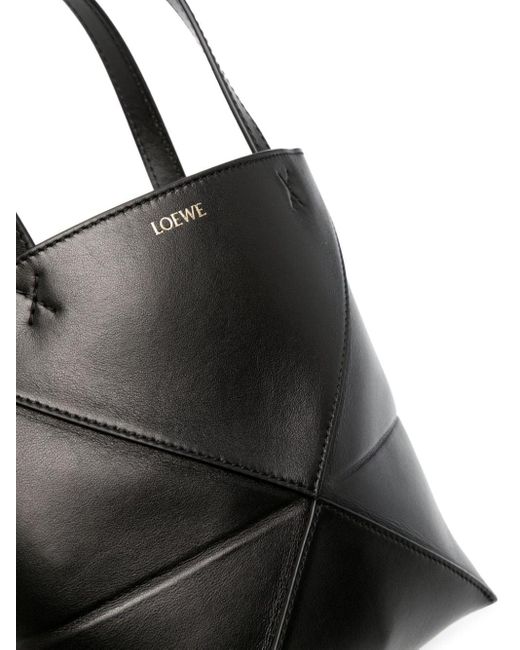 Loewe Black Mini Puzzle Fold Tote Bag