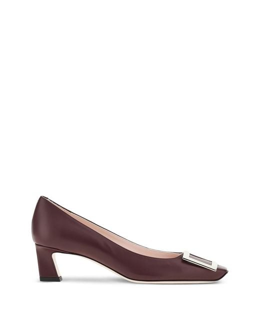 Roger Vivier Pink Trompette Leather Pumps
