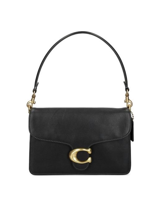 COACH Black Tabby Chain Leather Shoulder Bag