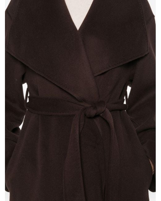 Soft Goat Black Wool Long Coat
