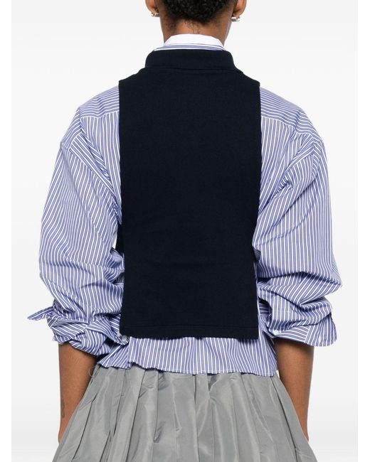 Miu Miu Blue Cotton Polo Top
