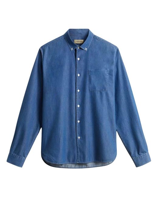 Woolrich Blue Denim Shirt for men