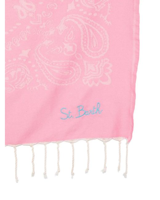 Mc2 Saint Barth Pink Foutas Beach Towel for men