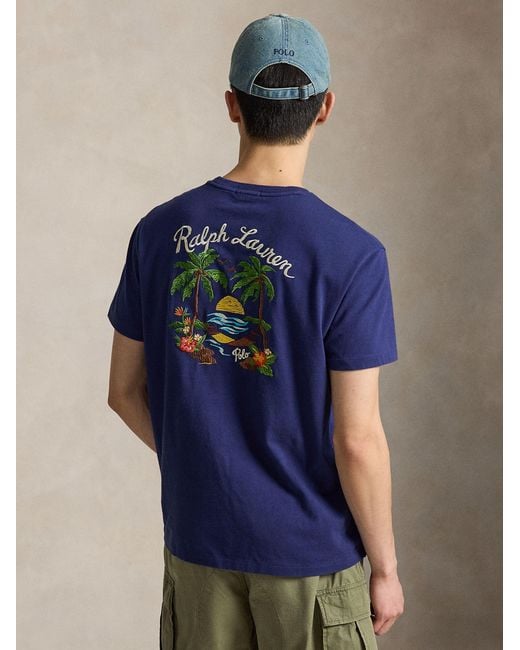 Polo Ralph Lauren Blue Classic Fit T-Shirt for men