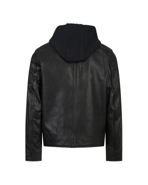 Dondup Black Biker Jacket for men
