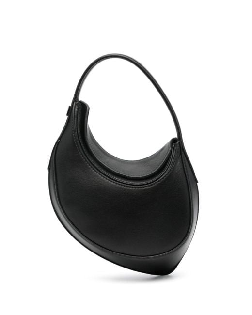 Mugler Black Spiral Curve 02 Mini Leather Shoulder Bag