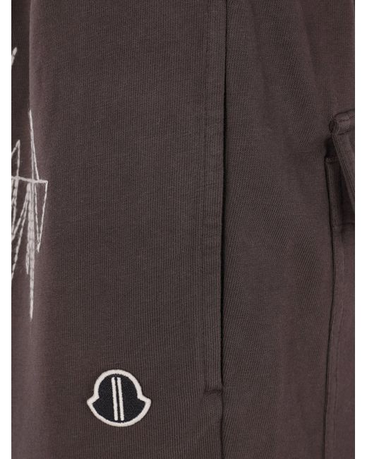 Moncler Gray Jogging Trousers With Logo for men