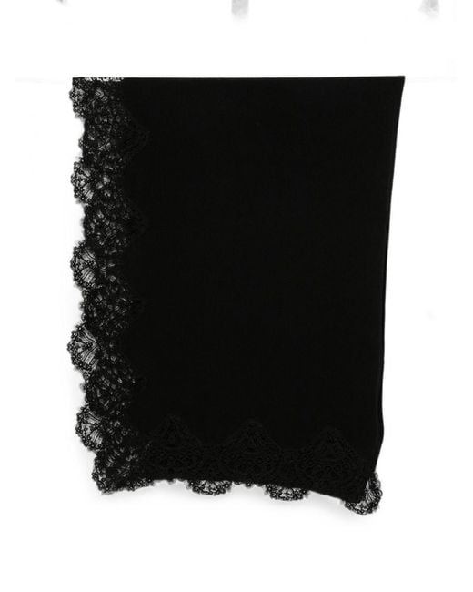Ermanno Scervino Black Cashmere Stole