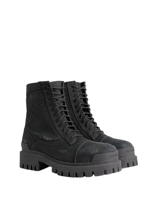 Balenciaga Black Combat Strike Boot for men