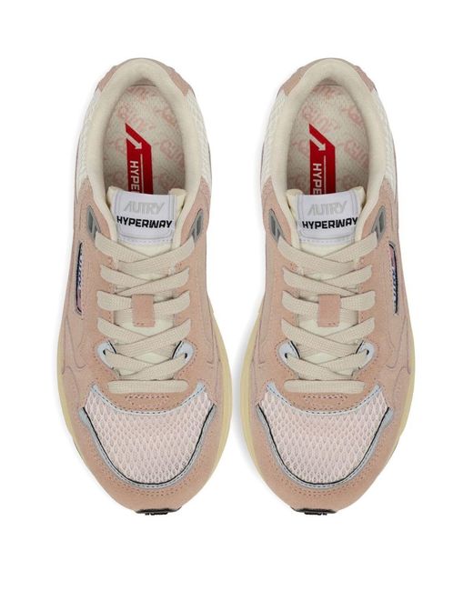 Autry Pink Hyperway Low Sneakers