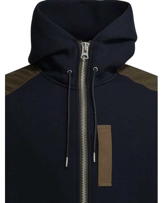 Sacai Black Hooded Jacket for men