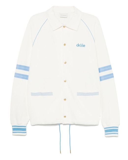 Drole de Monsieur White Polo Shirt With Logo for men
