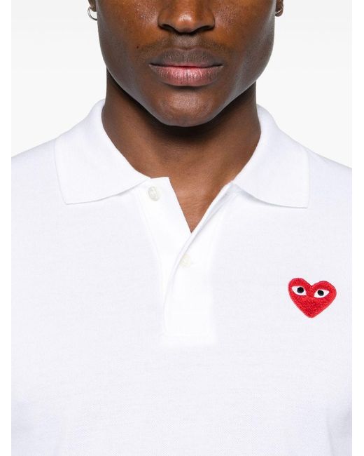 COMME DES GARÇONS PLAY White Tshirt Emblem for men