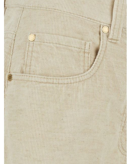 Brunello Cucinelli White Velvet Flared-Leg Trousers