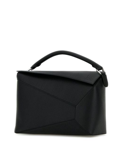 Loewe Black Puzzle Edge Large Leather Handbag for men