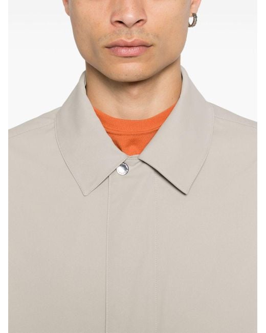 Calvin Klein White Twill Car Coat for men