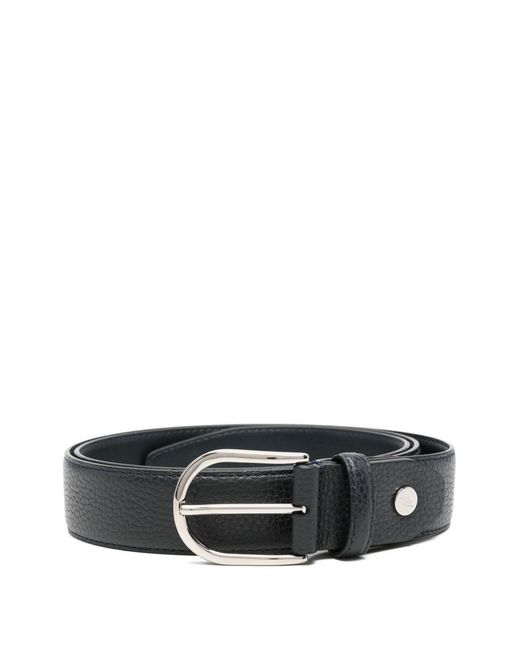 Brioni Black Leather Belt for men