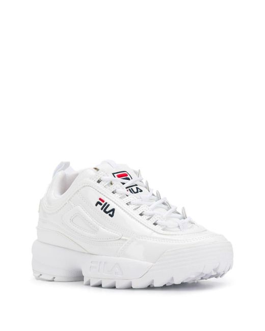 fila disruptor plain white
