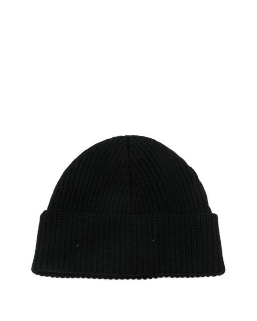 AMI Black Ami De Coeur Wool Beanie