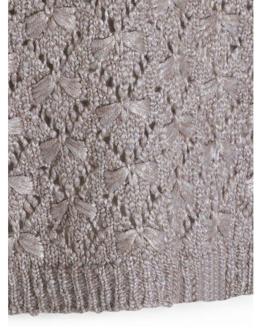 Fabiana Filippi Gray Wool Blend Top