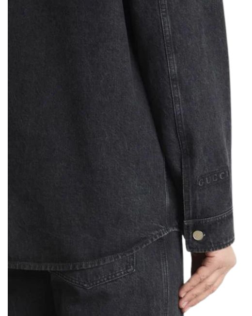 Gucci Black Shirt With Logo for men
