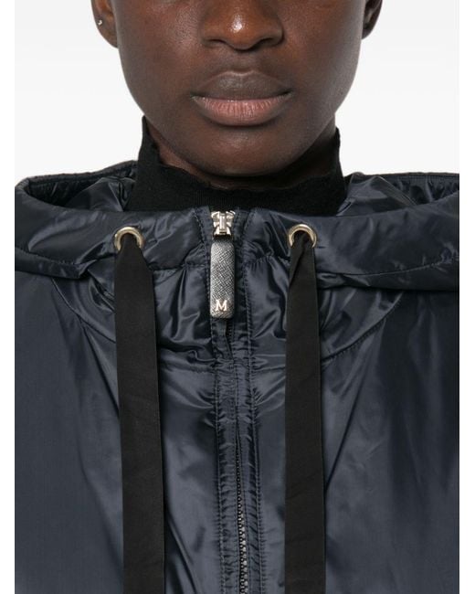 Max Mara Blue Nylon Padded Blouson Jacket