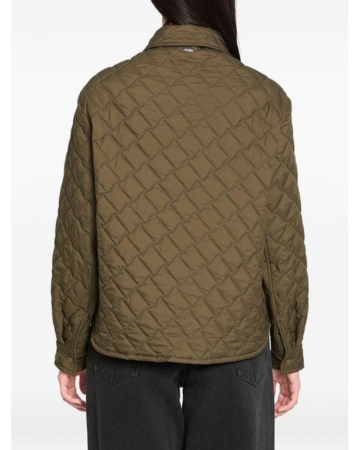 Herno Green Nylon Quilted Jacket