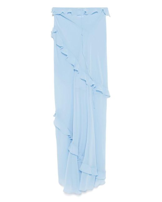 LES FILLES D'EVA Blue Georgette Skirt
