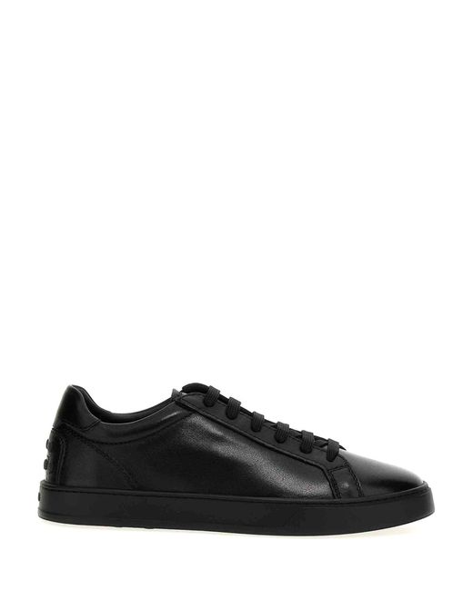 Tod's Black Leather Sneakers for men