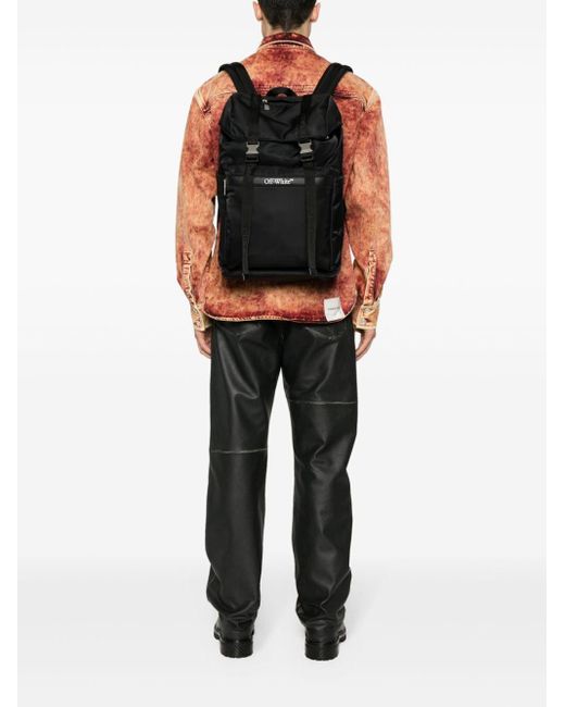 Off-White c/o Virgil Abloh Black Outdoor Drawstring Backpack for men