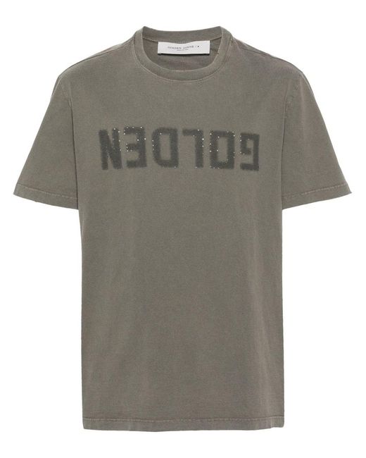 Golden Goose Deluxe Brand Gray T-Shirt Golden for men
